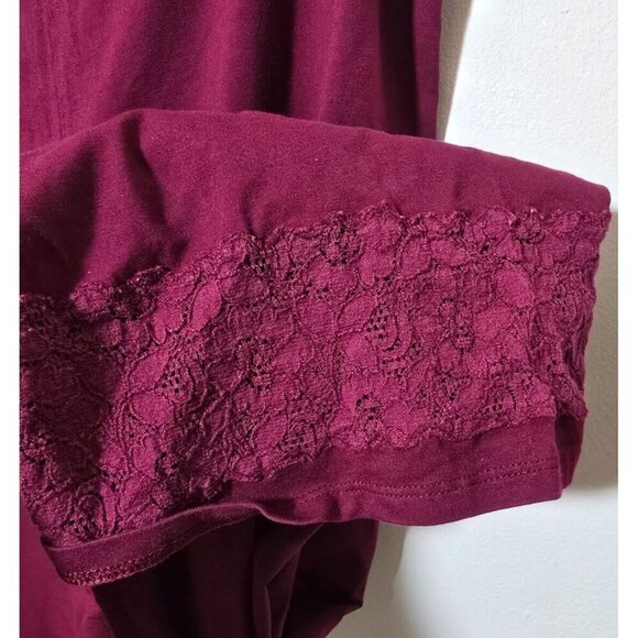 J Jill Sleep Pajama Pants Sz L Dream Supima Cotton Lace-Trimmed Pull-On Stretch - Picture 9 of 12